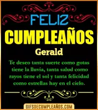 Frases de Cumpleaños Gerald